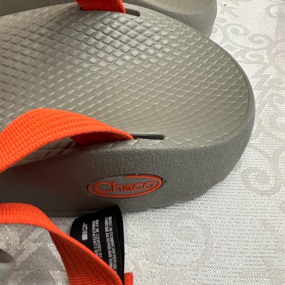 Chaco Sandals For Women Gray With Orange Straps Size 8 #JCH107834 - Picture 6 of 8